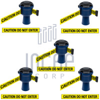 Skipper Gurtkassette Set 5-tlg. | Blau, gelb-schwarzes Warnband „CAUTION DO NOT ENTER“