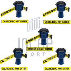 Skipper Gurtkassette Set 5-tlg. | Blau, gelb-schwarzes Warnband „CAUTION DO NOT ENTER“