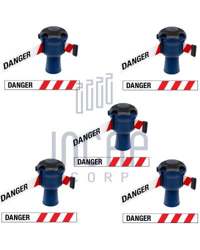 Skipper Gurtkassette Set 5-tlg. | Blau & rot-weißes Warnband „DANGER“ kaufen