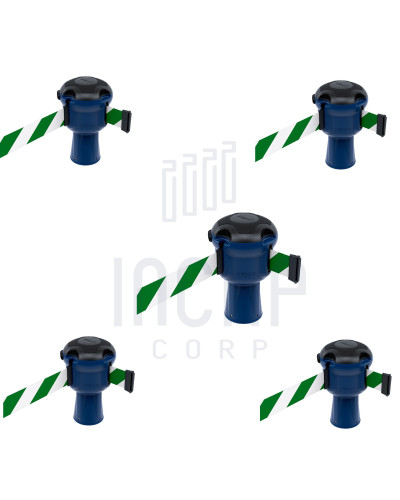 Skipper Gurtkassette Set 5-tlg. | Blau & grün-weiß gestreift kaufen