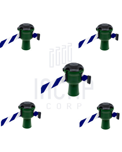 Skipper Retractable Barrier 9m | Green & Blue/white buy