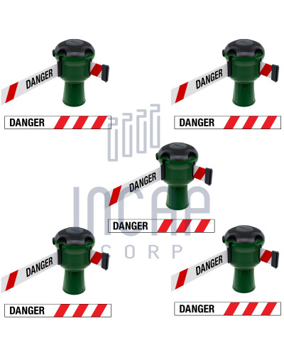 Skipper Gurtkassette Set 5-tlg. | Grün & rot-weißes Warnband „DANGER“ kaufen