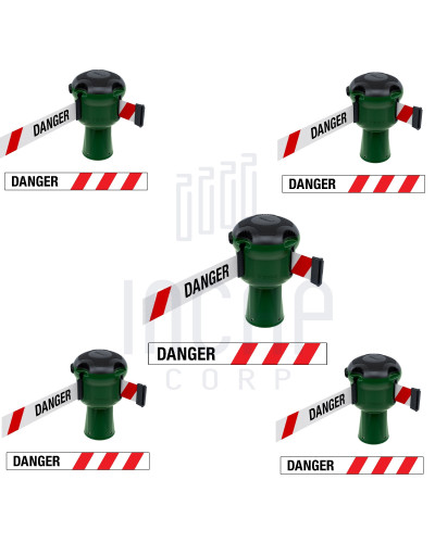 Skipper Gurtkassette Set 5-tlg. | Grün & rot-weißes Warnband „DANGER“ kaufen