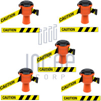 Skipper Gurtkassette Set 5-tlg. | Orange, gelb-schwarzes Warnband „CAUTION“