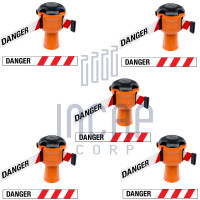 Skipper Gurtkassette Set 5-tlg. | Orange, rot-weißes Warnband „DANGER“