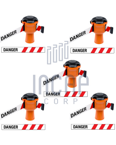 Skipper Gurtkassette Set 5-tlg. | Orange & rot-weißes Warnband „DANGER“ kaufen