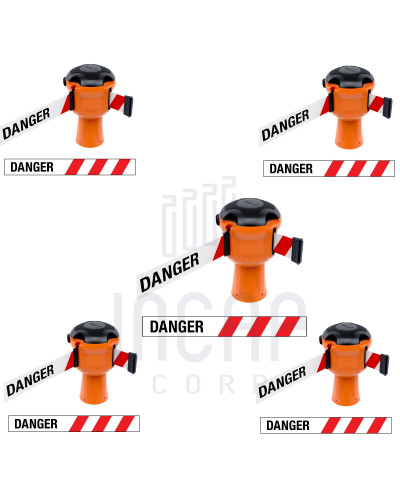 Skipper Gurtkassette Set 5-tlg. | Orange & rot-weißes Warnband „DANGER“ kaufen