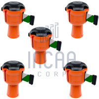 Skipper Gurtkassette Set 5-tlg. | Orange, grün-weiß gestreift