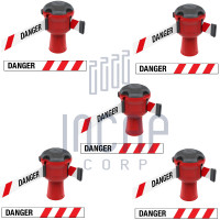 Skipper Gurtkassette Set 5-tlg. | Rot, rot-weißes Warnband „DANGER“
