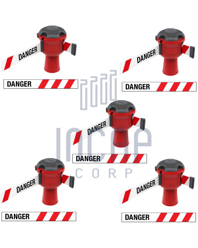 Skipper Gurtkassette Set 5-tlg. | Rot & rot-weißes Warnband „DANGER“ kaufen