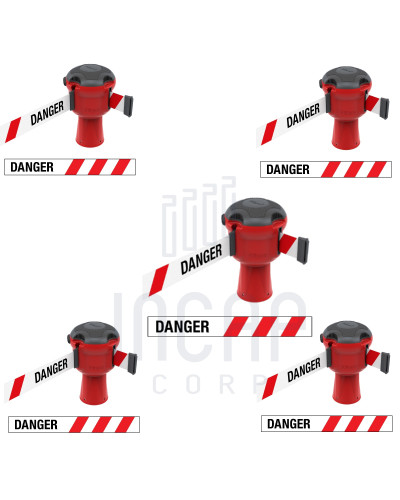 Skipper Gurtkassette Set 5-tlg. | Rot & rot-weißes Warnband „DANGER“ kaufen