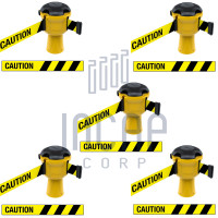 Skipper Gurtkassette Set 5-tlg. | Gelb, gelb-schwarzes Warnband „CAUTION“