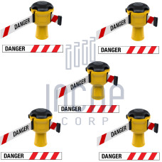 Skipper Gurtkassette Set 5-tlg. | Gelb, rot-weißes Warnband „DANGER“