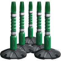 Skipper Post & Base 5-Pack Kit with Caps | Green | Without Tape Unit