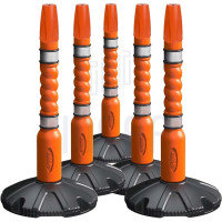 Skipper Post & Base 5-Pack Kit with Caps | Orange | Without Tape Unit