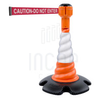 Skipper Traffic Cone with 9m Retractable Unit | Orange Cone | Red 