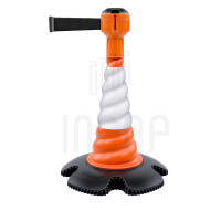 Leitkegel Skipper mit Gurtbandaufsatz 9m | Orange Kegel | schwarz Gurtband