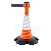 Leitkegel Skipper mit Gurtbandaufsatz 9m | Orange Kegel | blau Gurtband