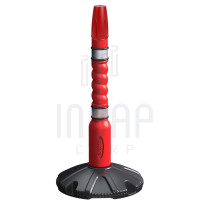 Skipper Post & Base Kit with Decorative Cap | Red | Aesthetic Cover for Skipper Stanchions