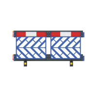 Absperrschrankengitter Skipper C8 | Blau | Zerlegbar 2m x 1m | PE-HD