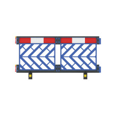 Skipper C8 Barrier | Blue | Modular Chapter 8 Road Barrier | HDPE