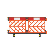 Skipper C8 Barrier | Orange | Modular Chapter 8 Road Barrier | HDPE