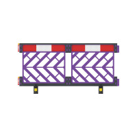 Absperrschrankengitter Skipper C8 | Lila | Zerlegbar 2m x 1m | PE-HD