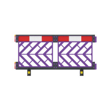 Skipper C8 Barrier | Purple | Modular Chapter 8 Road Barrier | HDPE