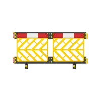 Absperrschrankengitter Skipper C8 | Gelb | Zerlegbar 2m x 1m | PE-HD