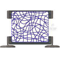 Skipper S4 Cafe Barrier | Blau | Modulares System | Polypropylen