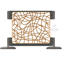 Skipper S4 Cafe Barrier | Orange | Modulares System | Polypropylen