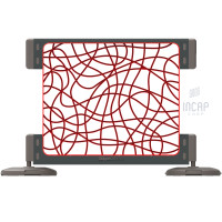 Skipper S4 Cafe Barrier | Rot | Modulares System | Polypropylen