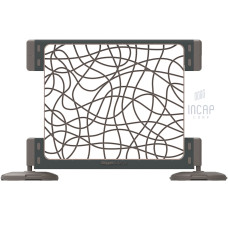 Skipper S4 Cafe Barrier | Silber | Modulares System | Polypropylen