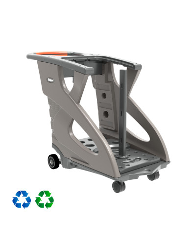 Skipper Unicart Transportwagen (Orange) – Mobiler Gerätewagen für Absperrtechnik