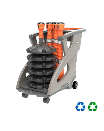 Skipper Unicart Transportwagen (Orange) – Mobiler Gerätewagen für Absperrtechnik