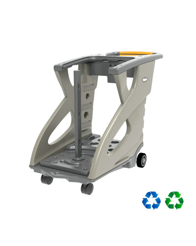 Skipper Yellow Unicart Transportwagen – Mobiler Gerätewagen für Absperrsysteme & Hygiene