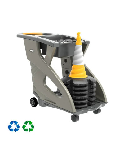 Skipper Yellow Unicart Transportwagen – Mobiler Gerätewagen für Absperrsysteme & Hygiene