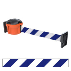 Gurtbandkassetten-Set Skipper XS 9m zur Wandmontage, inkl. 2 Wand-Clips | Orange | Blau-Weiß (KIT11)