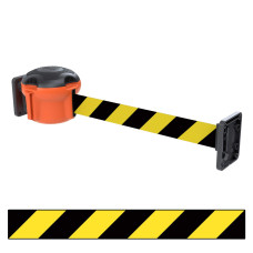 Gurtbandkassetten-Set Skipper XS 9m zur Wandmontage, inkl. 2 Wand-Clips | Orange | Gelb-Schwarz (KIT11)