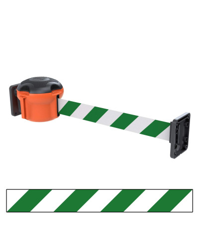 Gurtbandkassetten-Set Skipper XS 9m zur Wandmontage, inkl. 2 Wand-Clips | Orange | Grün-Weiß (KIT11)