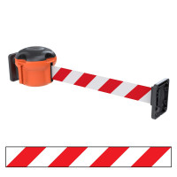 Gurtbandkassetten-Set Skipper XS 9m zur Wandmontage, inkl. 2 Wand-Clips | Orange | Rot-Weiß (KIT11)