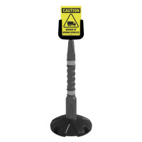 Skipper Mobile Parking Sign with A4 Sign Holder and Fillable Base | Silver