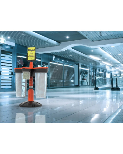 Skipper Safety Station 1 Abfall- & Recyclingstation (KIT01) | Orange – Personenleitsysteme & Rammschutz