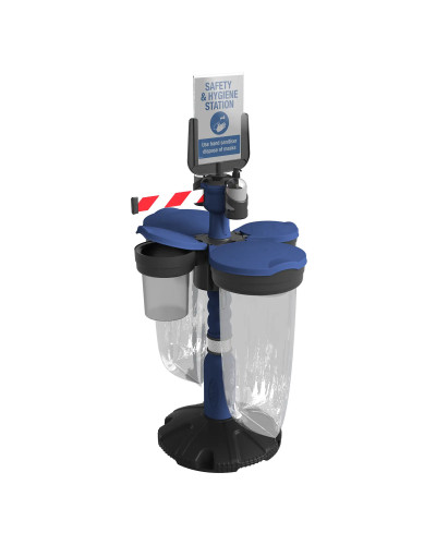 Skipper Safety Station 2 Hygiene- & PPE-Set (KIT02) | Gelb | Rot-Weiß – Personenleitsysteme & Rammschutz
