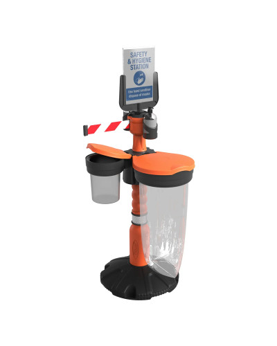 Skipper Safety Station 3 Hygiene- & PPE-Set (KIT03) | Gelb | Rot-Weiß – Personenleitsysteme & Absperrtechnik