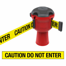 Gurtbandkassette Skipper 9m | Rot, gelb-schwarzes Warnband „CAUTION DO NOT ENTER“