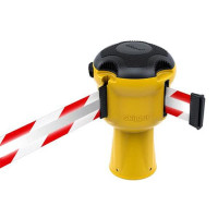 Retractable Barrier Cone Topper Skipper 9m | Yellow with Reflective Red/White Striped Tape