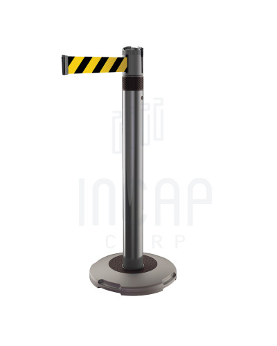 Skipper Q Retractable Barrier Post 9m | Silver & Black buy