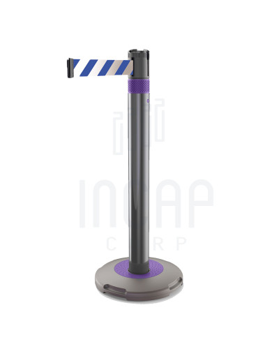 Skipper Q Retractable Barrier Post 9m | Silver & Purple buy