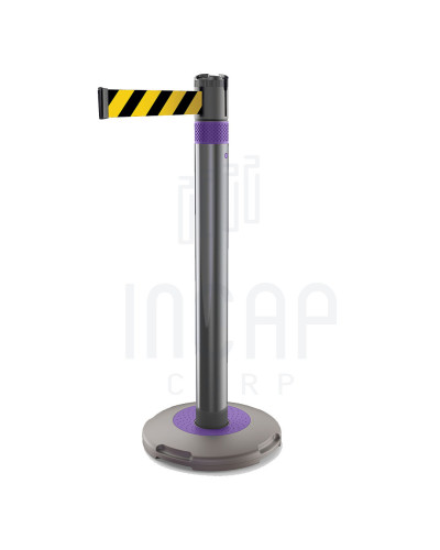 Skipper Q Retractable Barrier Post 9m | Silver & Black/Yellow buy